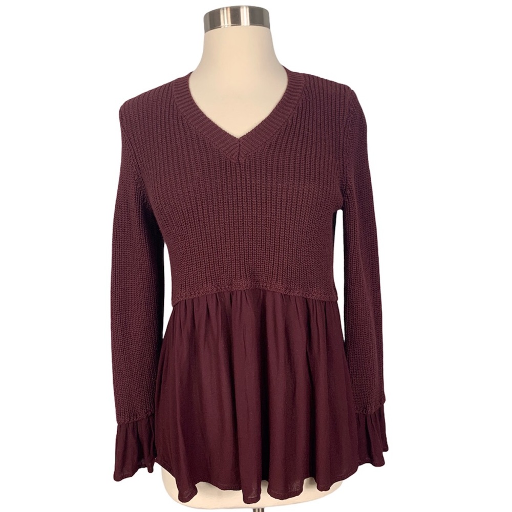{Altar’d State} V-Neck Ruffled Rowena Sweater